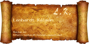 Lenhardt Kálmán névjegykártya