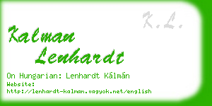 kalman lenhardt business card