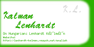 kalman lenhardt business card